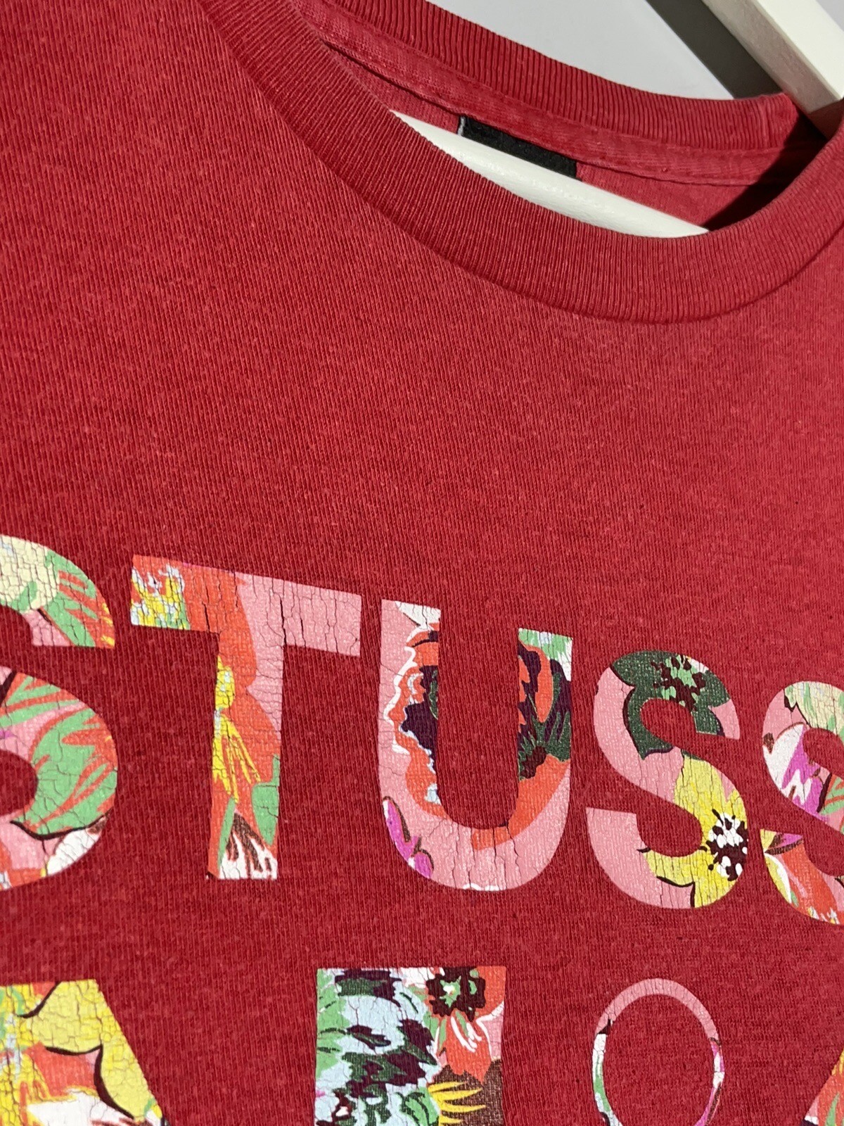 Stussy Men’s Y2k Streetwear Floral  Logo T-Shirt  thumbnail 5