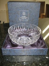 Stuart Crystal Shaftesbury Large Bowl 8" Boxed Signed Label BNIB