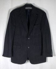 Botany 500 Men Jacket Blazer 40R  Black 100% ...