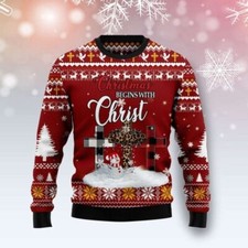 Christian Christmas Ugly Christmas Sweater Jesus Is my God Christmas Sweater