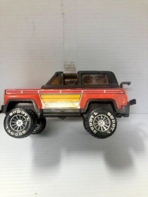 Vintage Buddy L Silver Jeep Renegade 4x4 Big Bruiser Toy Truck