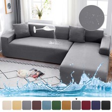 Waterproof Sofa Cover Slipcover 1/2/3/4 Seater Couch Cover Stretch Protective