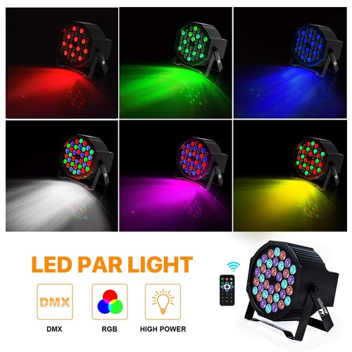 Missyee 36 RGB LED DJ Stage Uplight -DMX Control Sound Activated -8 Pack - Picture 9 of 9