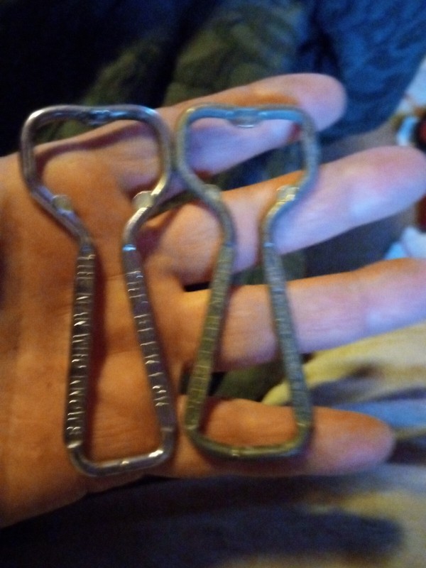 Lot Of Two Vintage Metal Advertising Be Er Bottle Openers