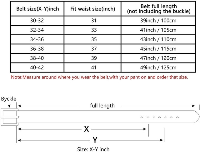 110cm belt size