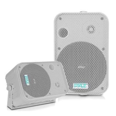Pyle Wired Indoor/Outdoor Waterproof Speakers (Pair) White
