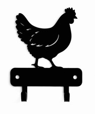 Chicken Key Rack with 2 hooks - Made in USA