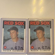Topps 1986 Roger Clemens #661 Boston Red Sox Baseball Card Lot 2