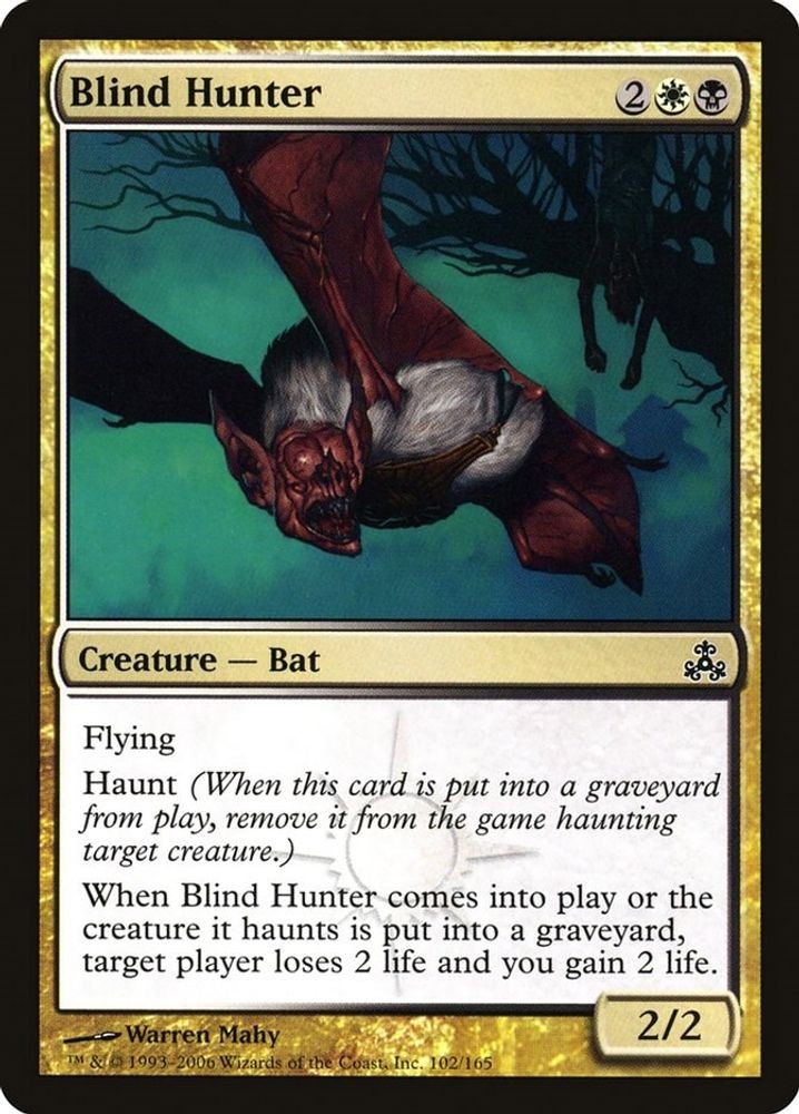 2006 Magic: The Gathering: Guildpact - Blind Hunter (#102, Common, Near Mint)