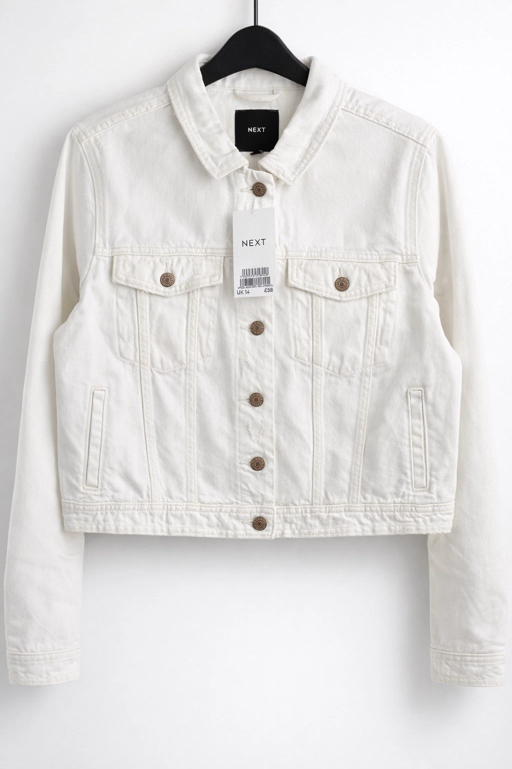 EX Chain Store White Denim Trucker 100% Cotton Jacket Sizes 10-24 RRP £38
Opens in a new window or t