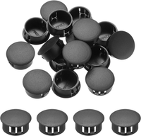 "32 StüCk 19Mm (3/4\") Schwarze Kunststoff Lochstopfen, Flache Abdeckkappen, Endka"