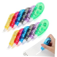 Pack Correction Tape - Colorful 19.69 Ft Each Correction Tape Roller for 12