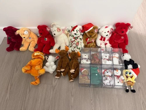 Huge Ty Beanie Babies Vintage Collection Lot of 24 Holiday Garfield Halo Tags