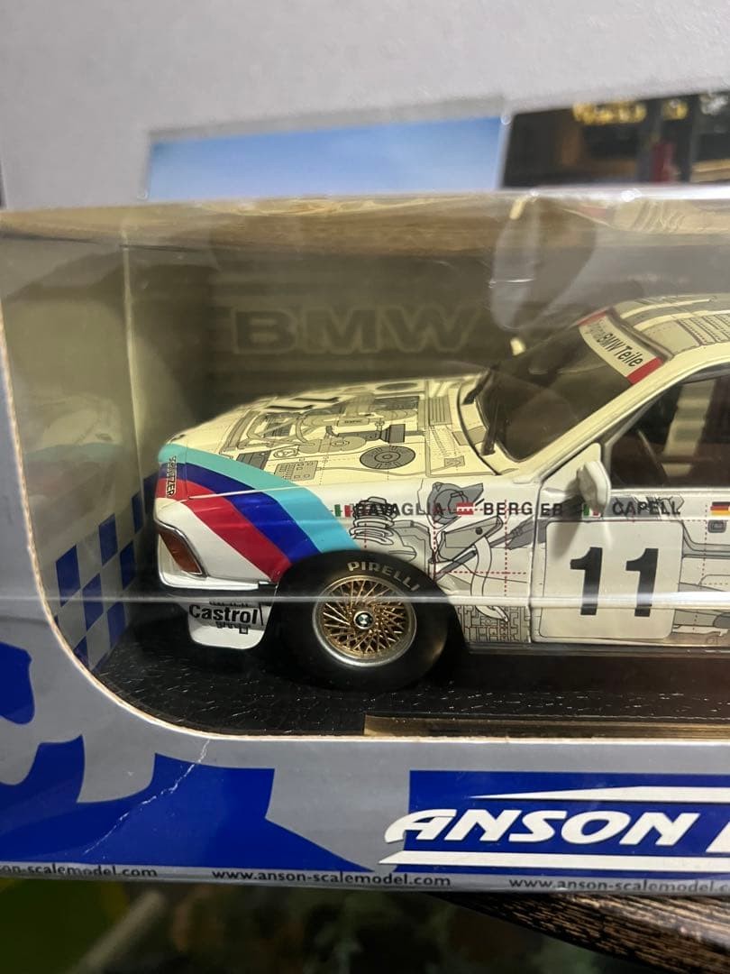 ANSON Racing BMW 1/18 Diecast Mini Car with Decal and Wheel