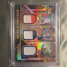 2018 Panini Gold Standard Newly Minted Triples #10 /49 Mayfield Barkley Moore P…