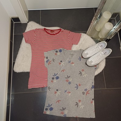 Neu Sommer-Set Shirts oversize XS 34 36 esprit Basic-Stil baumwolle Maritim Top