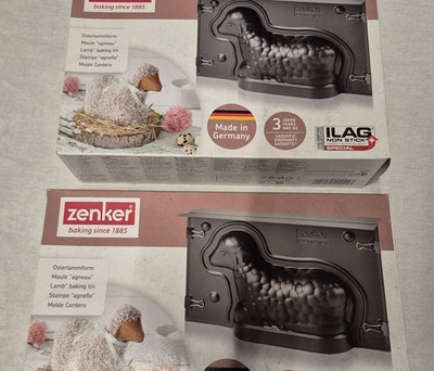 2 x Zenker Backform OSTERN Motiv Lamm OSTERLAMM-Backform 700ml. 15 x 23,5 Backen