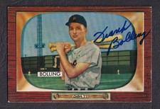1955 Bowman Baseball Frank Bolling #204 (Frank on back) Signed Autograph