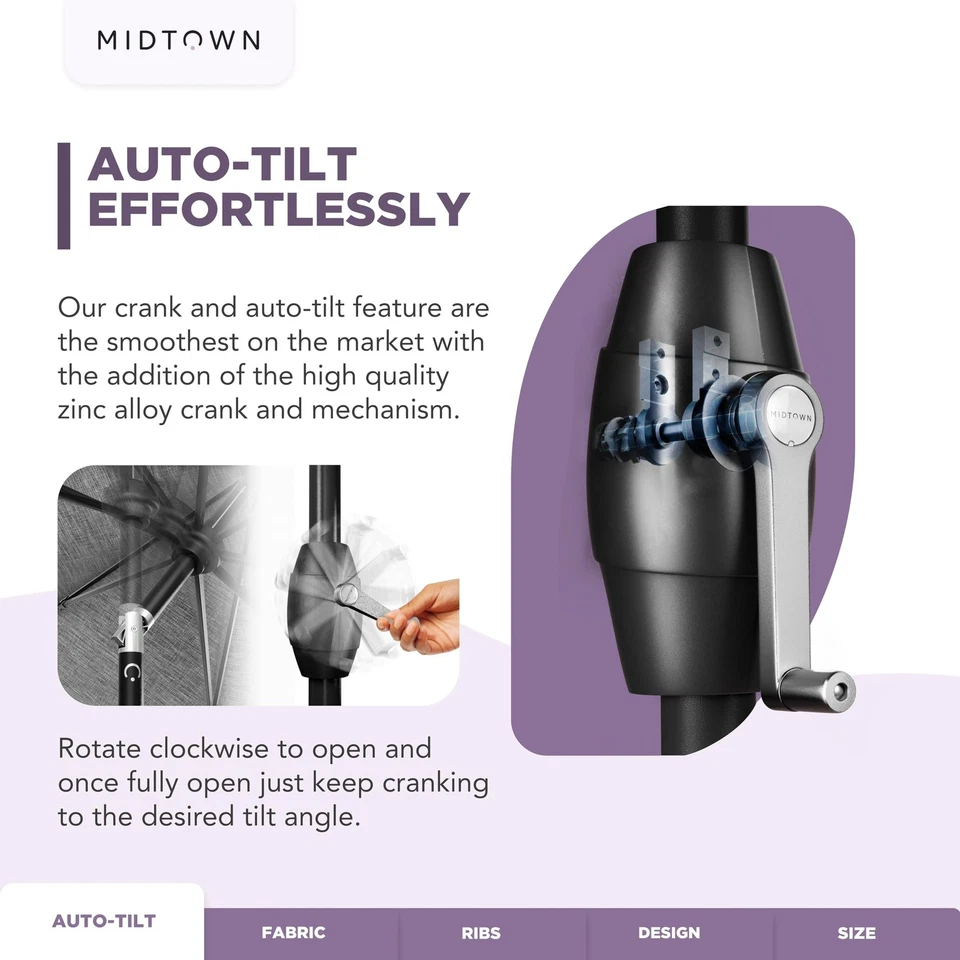 Sunbrella Umbrella 9 Feet Outdoor Umbrella With Canvas Natural Acrylic Fabric... - Image 2 of 4