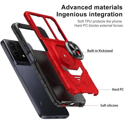 Tempered Glass / Robotic Kickstand Cover Phone Case For TCL K33