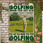 Vintage Golf Rustic Green Black Tin Metal Signs Home Décor 8x12