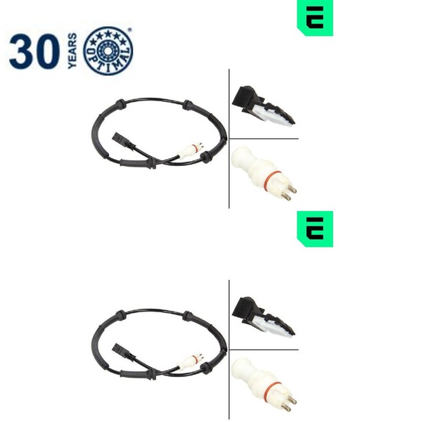 2X Sensor FüR Raddrehzahl Optimal 06-S204 2 Sensor Raddrehzahl-image