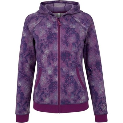 Ivivva Sea To Sky Hoodie Girls 14 Purple Fair Isle Geometric Full Zip Fleece NEW