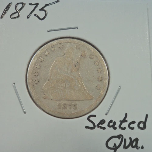 1875 P Seated Liberty Silver Quarter