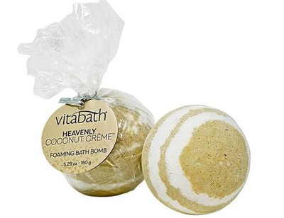 Vitabath Foaming Bath Bomb, Heavenly Coconut Creme, 6 Ounce