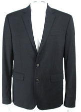 DSQUARED2 Black Wool Blend Single Breasted Men's PARIS CUT Suit Jacket 52