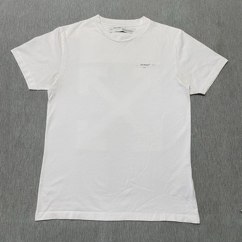 Off-White Shirt Mens Medium White Virgil Abloh 2020 Arrow Logo Patch Flaws*