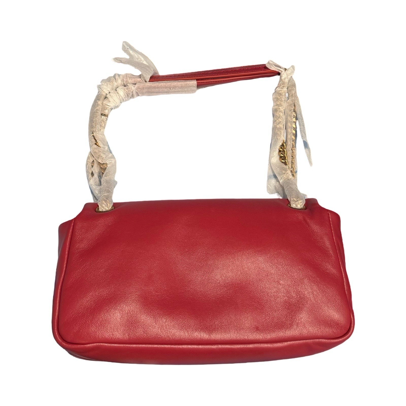 Borsa a tracolla Saint Laurent piccola in pelle Calypso colore Rouge Merlot nuova senza etichette