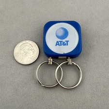 AT&T Telecommunications Removable Ring Plastic Keychain Key Ring #62665