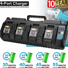 DC18SF 18V LXT Li  Ion 4-Port Battery Charger Replace for Makita 18 Volt Battery