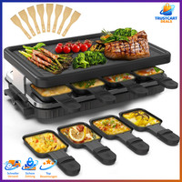 Raclette Grill 1300W FüR 8 Personen Mit 8 PfäNnchen Tischgrill PartygeräT