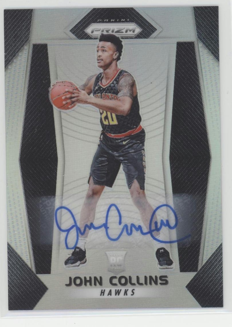 2017 Panini Silver Prizm #109 John Collins Hawks RC Rookie AUTO