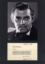 Clark Gable (+) OSCAR autograph, signed document & mounted