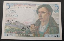 Billet France 5 Francs Berger 1943 Qualité
