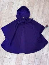 Molina by Jimmy Hourihan Ireland Hooded Cape Womens OS Purple Wool Cashmere NWT