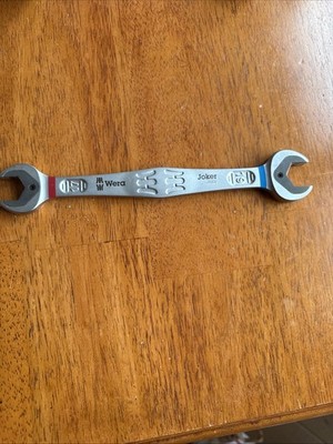 Wera 6002 Joker Double Open Ended Wrench 19mm 17mm Free Shipping