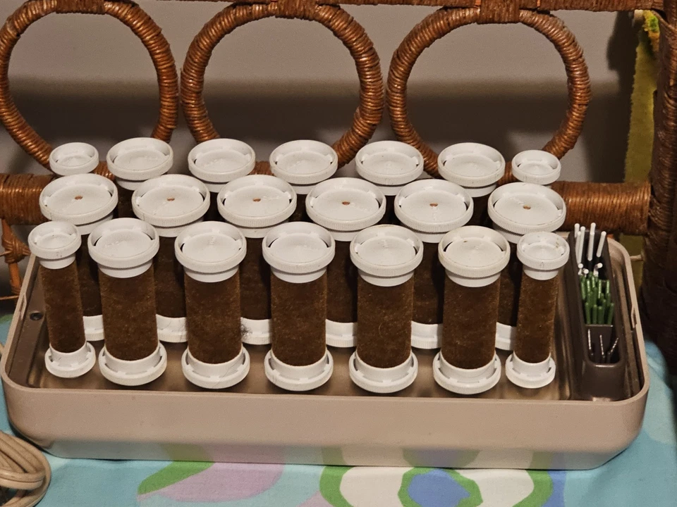 Rizadores Hot Rollers Flocados CareSetter Personalizados De Colección Probados Funciona Limpio Foto 4 de 4