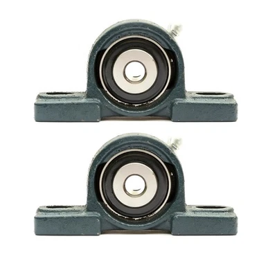 PETROLSCOOTER 2x UCP201 NP12 Pillow Block Housed Bearing 12mm Bore Cast Iron Housing 2 Bolt