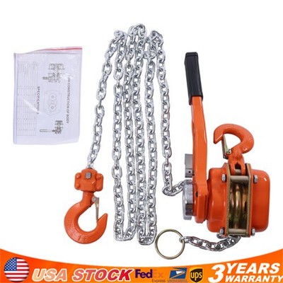 1650LBS 3/4 Ton 10ft Lever Block Chain Hoist Ratchet Type Come Along Puller !