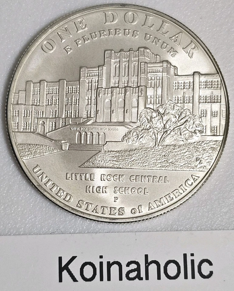 2007 P Little Rock Desegregation Commemorative Silver PROOF $1 Dollar + BONUS - Image 4 of 4