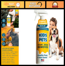 Stain  Odor Remover for Carpet, Fabric  Furniture - 32 oz - Kids  Pets Safe