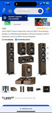 Jamo S 809 7.1 Home Theater Pack Surround Sound Speakers Walnut