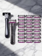 Herren Sicherheitsrasierklingen 6-fach – Deutscher Edelstahl kompatibel mit Mach