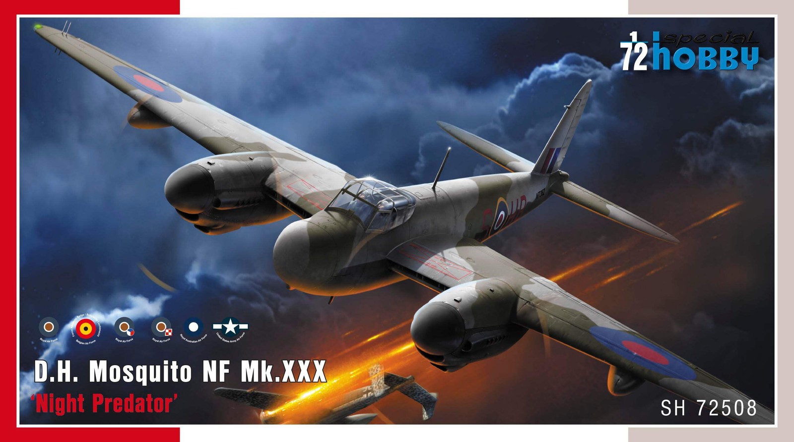 Special Hobby SH72508 1:72 de Havilland DH.98 Mosquito NF Mk.30 â€˜The Uhu Hunte