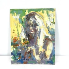 Original Artwork Study 8”x10” Oil On Canvas All Smiles Tadeusz Seidel