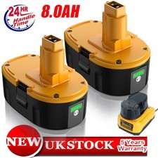 1-2PACK 8.0Ah 18V For Dewalt 18 VOLT DC9096 Li-ion Battery DC9096-2 / Charger